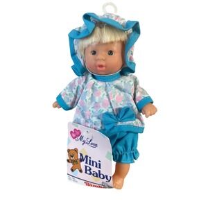 Vintage Simba My Love Mini Baby Doll 6.5in NWT Blue Outfit 90s Soft Body